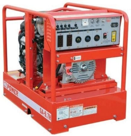 MultiQuip 9700W Single-Phase Portable Generator GA97HEA Honda GX630 Engine Electric Start 120/240V Output Brushless Alte