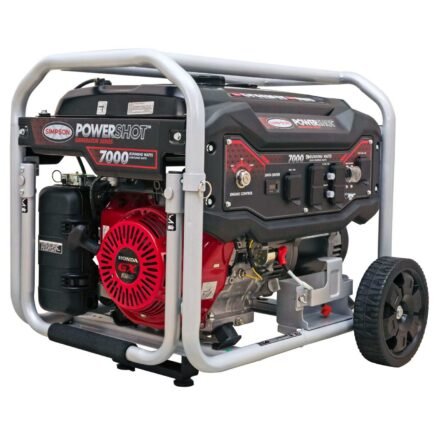 SIMPSON PowerShot Portable Generator 8500 Starting Watt SPG7085E Honda GX390 Engine Electric Start 6.1 Gallon Fuel Tank