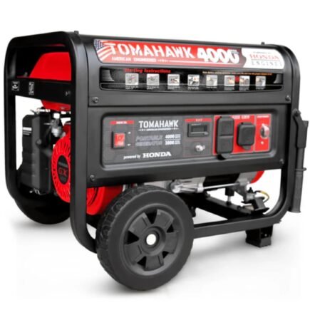 Tomahawk 4000W Gas Powered Honda Portable Generator – Professional Use