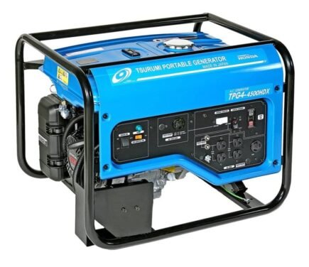 Tsurumi 3600W Portable Generator TPG4-4500HDX Honda GX240 Engine 120/240V Output Recoil Start Silent Muffler Heavy-Duty