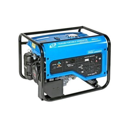 Tsurumi 4800W Portable Generator TPG4-6000HDX Honda GX340 Engine 120/240V Output Recoil Start Silent Muffler Fuel Gauge