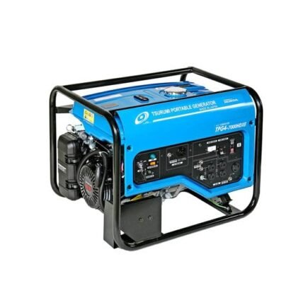 Tsurumi 6000W Portable Generator TPG4-7000HDXE Honda GX390 Engine Electric Start 120/240V Output Heavy-Duty Frame Quiet