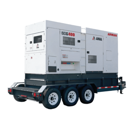 Airman 400kVA Mobile Diesel Generator SDG400S-8E1 Three-Phase Prime Power Trailer-Mounted Isuzu 6WG Engine 21.3-Hour Run