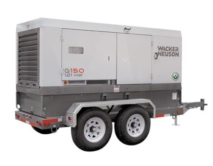 Wacker Neuson 121kW Mobile Generator G150 Single/Three-Phase Diesel Power Cummins Engine Tier 4 Final Mecc Alte AVR Quie