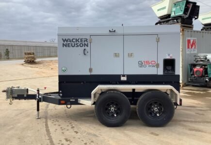 2024 Wacker Neuson G150 121 kW Mobile Diesel Generator Cummins Engine Tier 4 Final Multi-Voltage Towable Power for Const