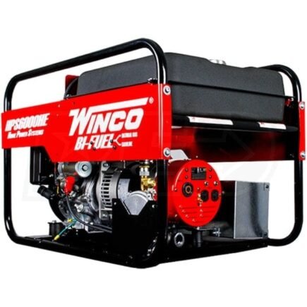 Winco HPS6000HE Dual Fuel Portable Generator 5500 Watt Honda GX340 Engine Electric Start Natural Gas Gasoline with Wheel